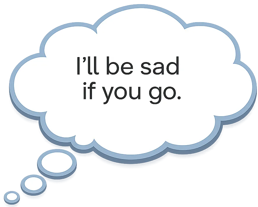 LDC thought bubble: I'll be sad if you go